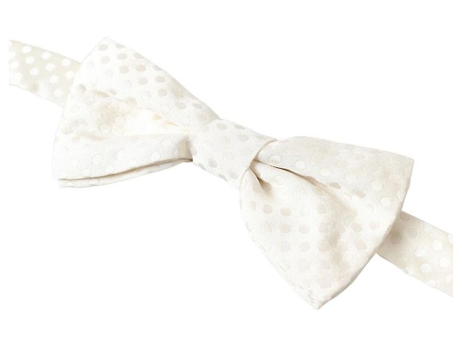 Dolce & Gabbana Ivory Fantasy Pattern Adjustable Neck Papillon Bow Tie - view 2