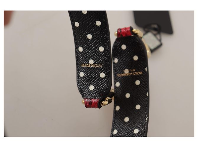 Dolce & Gabbana Umkehrbarer Schulterriemen aus rotem Pythonleder mit Kristallen - Ansicht 4