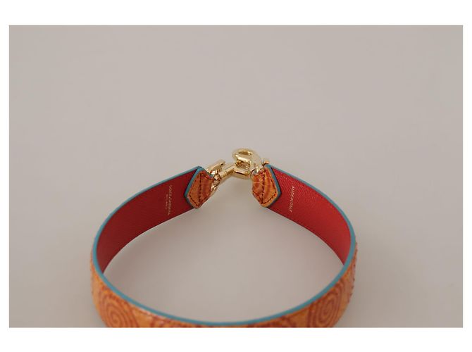 Dolce & Gabbana Orange Leder-Tasche mit Swirl-Print
Schultergurt - Ansicht 2