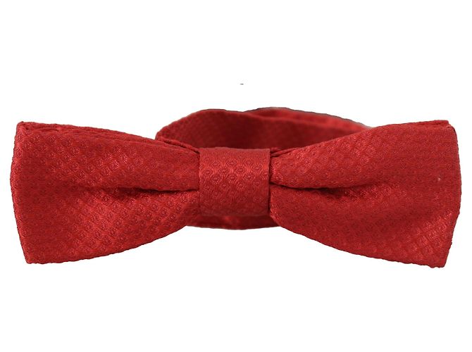 Dolce & Gabbana Cravatta a farfalla in seta rossa con collo regolabile - vista 2
