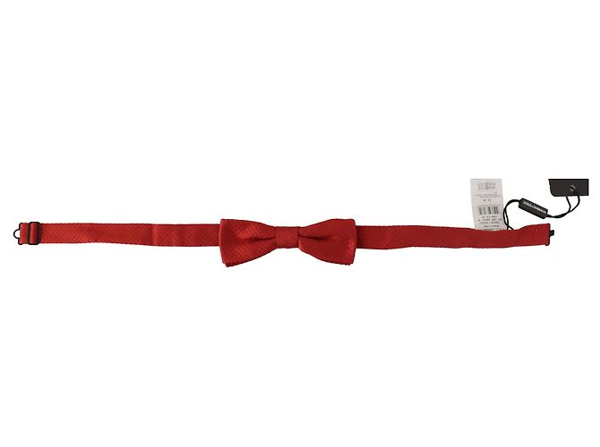Dolce & Gabbana Cravatta a farfalla in seta rossa con collo regolabile - vista 4