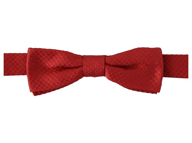 Dolce & Gabbana Cravatta a farfalla in seta rossa con collo regolabile - vista 5