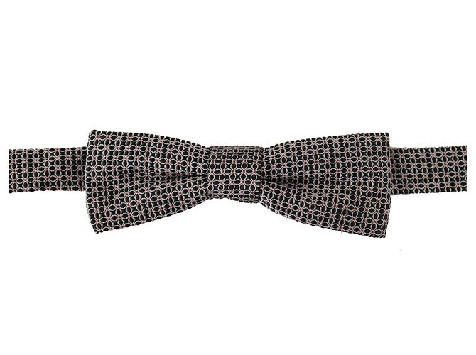 Dolce & Gabbana Papillon in seta con motivo floreale bianco e nero - vista 6