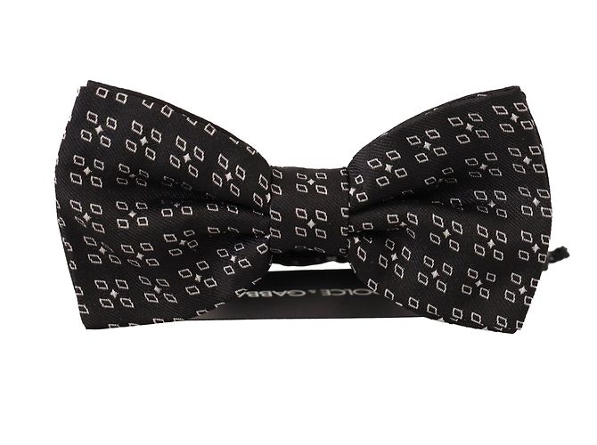 Dolce & Gabbana Cravatta a Farfalla in % Seta a Pois Bianchi Grigio Scuro - vista 2
