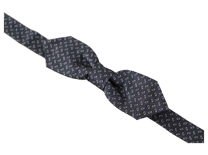 Dolce & Gabbana Cravatta a farfalla in seta % a pois blu grigio - vista 2