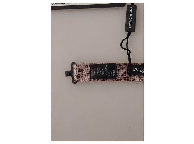 Dolce & Gabbana Papillon regolabile con stampa Fantasy marrone - vista 3