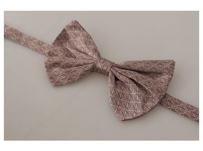 Dolce & Gabbana Papillon regolabile con stampa Fantasy marrone - vista 5