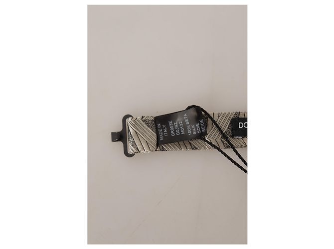 Dolce & Gabbana Papillon regolabile in % di seta grigio - vista 6