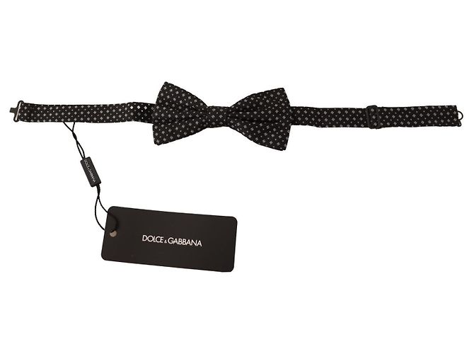 Dolce & Gabbana Papillon regolabile in % seta, grigio scuro - vista 2