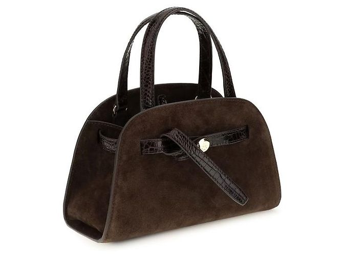 Tory Burch Brown Suede Leather Handbag - view 2