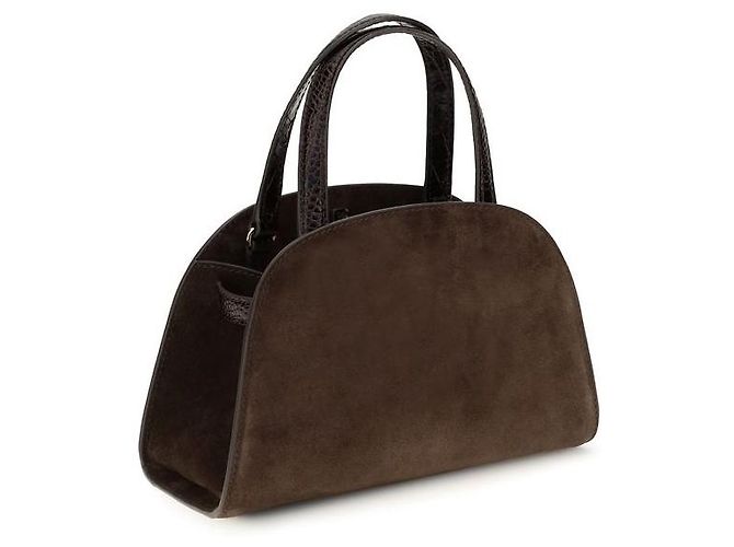 Tory Burch Brown Suede Leather Handbag - view 3