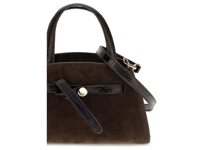 Tory Burch Brown Suede Leather Handbag - view 4