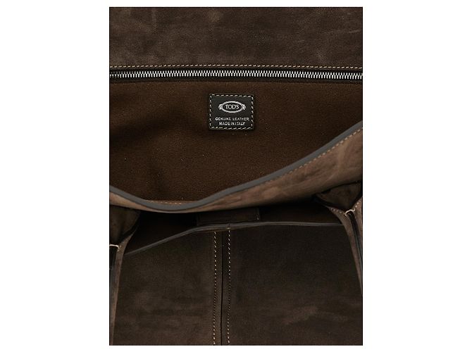 Tod's Borsa tote in pelle di vitello marrone - vista 4