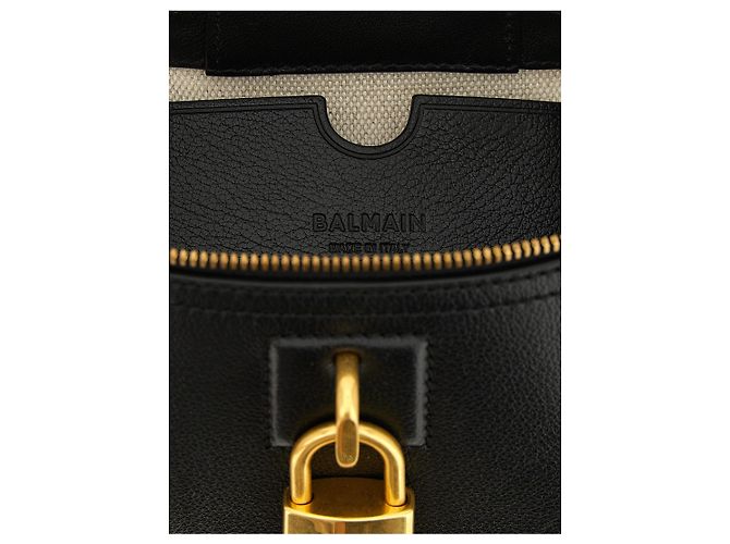 Balmain Borsa in pelle di bufalo nera - vista 4