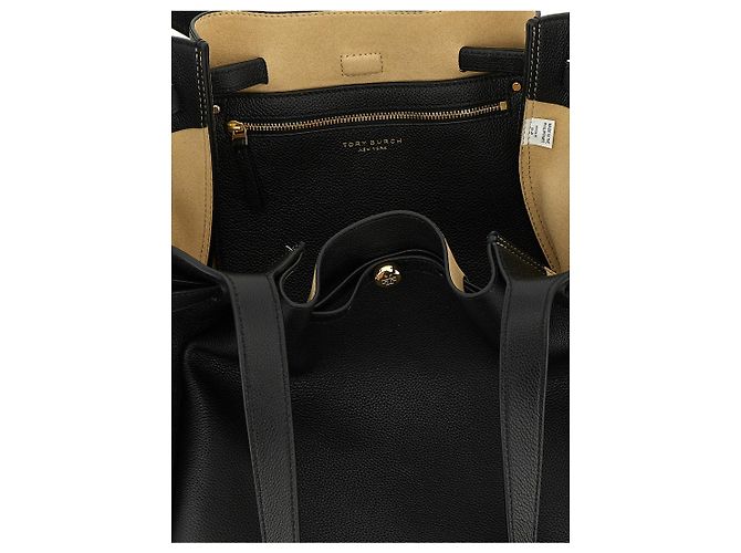 Tory Burch Borsa Tote in pelle bovina nera - vista 4