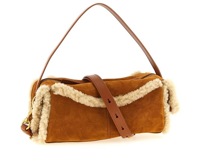Balmain Borsa a tracolla in vitello marrone - vista 2