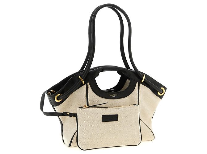 Balmain Bicolor Baumwoll-Tote-Bag - Ansicht 3
