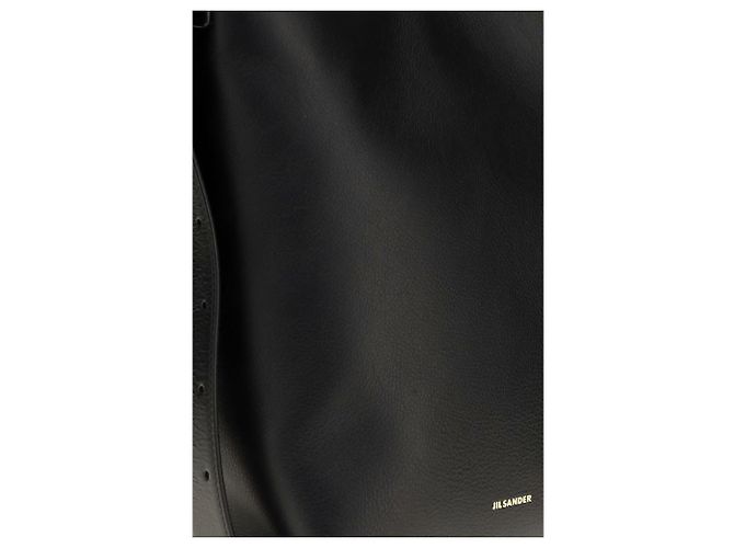 Jil Sander Borsa a tracolla Bos Taurus in pelle di vitello nera - vista 4