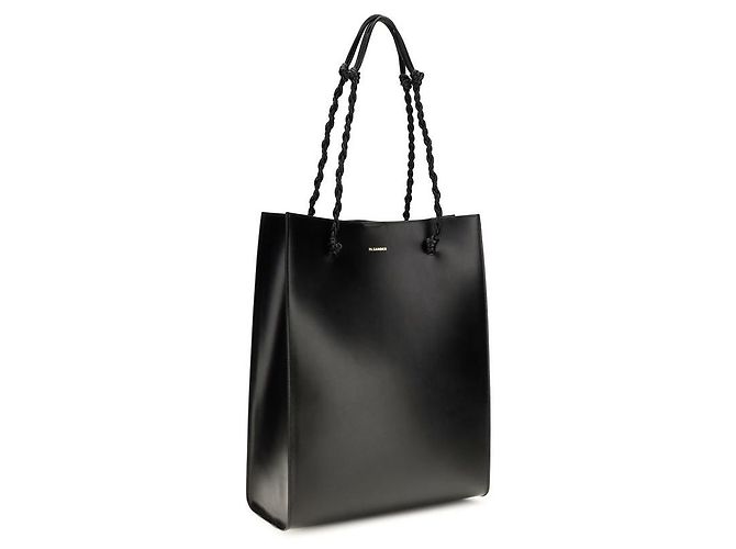Jil Sander Borsa a tracolla Bos Taurus in pelle di vitello nera - vista 2