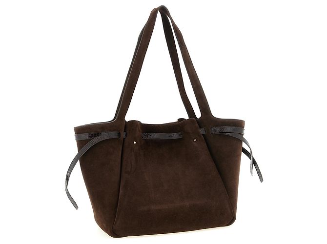 Tory Burch Borsa Tote in pelle bovina marrone - vista 2