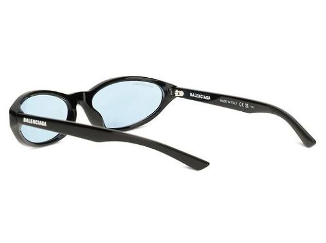Balenciaga Occhiali da sole in acetato nero - vista 3