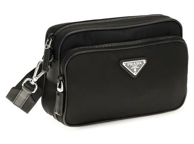 Prada Borsa a tracolla in nylon nero - vista 2