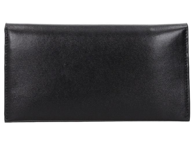 Portafoglio Jil Sander in pelle nera con logo - vista 2