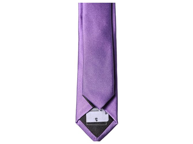 Dolce & Gabbana Cravatta regolabile da uomo in seta tinta unita viola - vista 2
