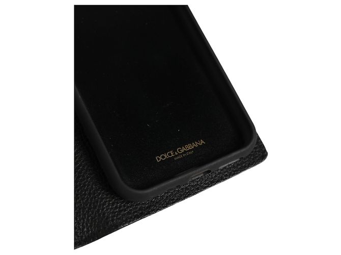 Dolce & Gabbana Cover a libro in pelle di vitello nera PRO Phone - vista 5