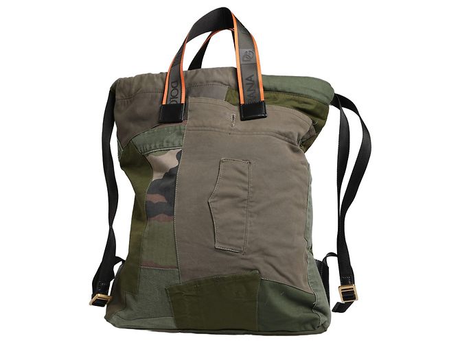 Dolce & Gabbana Zaino Rucksack patchwork verde militare Borsa uomo - vista 6