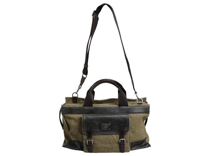 Dolce & Gabbana Sac Cabas Duffel Deux Tons Vert Militaire - vue 4