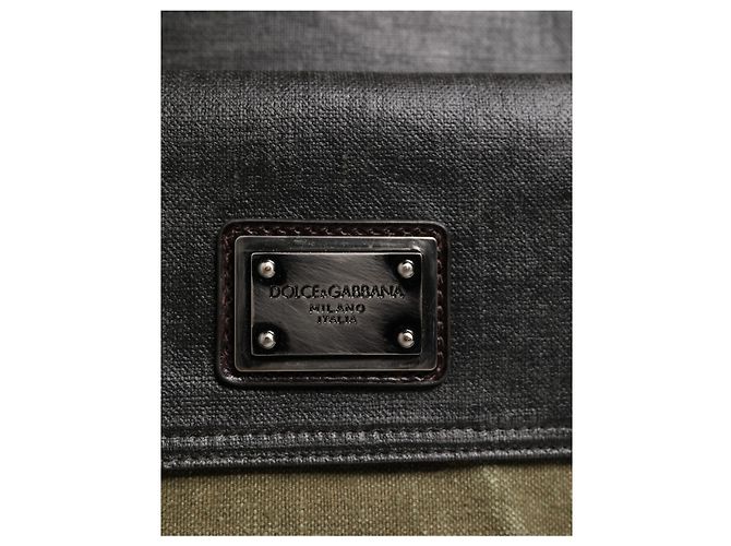 Dolce & Gabbana Sac Cabas Duffel Deux Tons Vert Militaire - vue 7