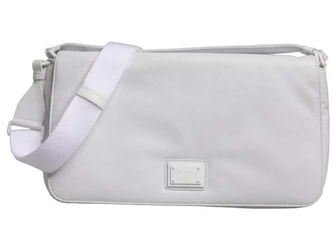Dolce & Gabbana Borsa a tracolla da donna con placca logo bianca - vista 3