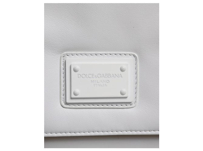 Dolce & Gabbana Borsa a tracolla da donna con placca logo bianca - vista 4