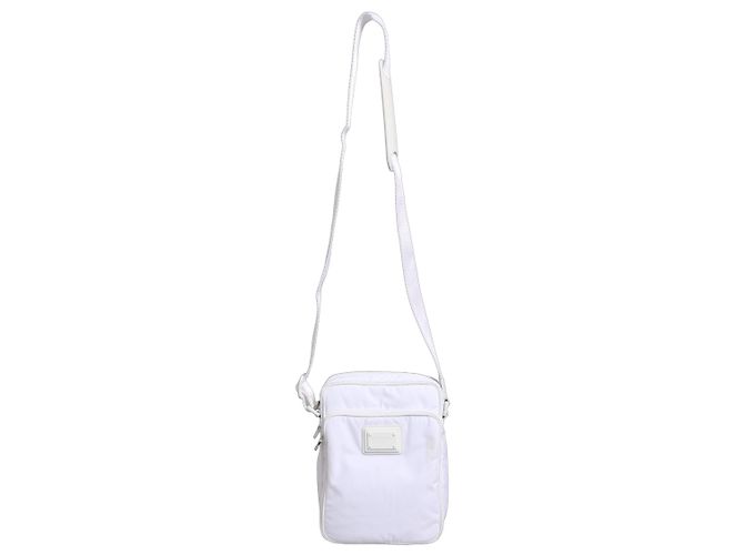 Dolce & Gabbana Borsa a tracolla da uomo con placca logo bianca - vista 2