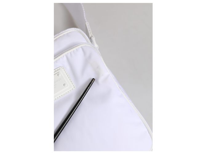 Dolce & Gabbana Borsa a tracolla da uomo con placca logo bianca - vista 3