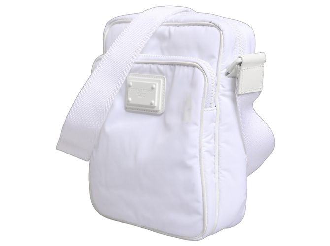 Dolce & Gabbana Borsa a tracolla da uomo con placca logo bianca - vista 6
