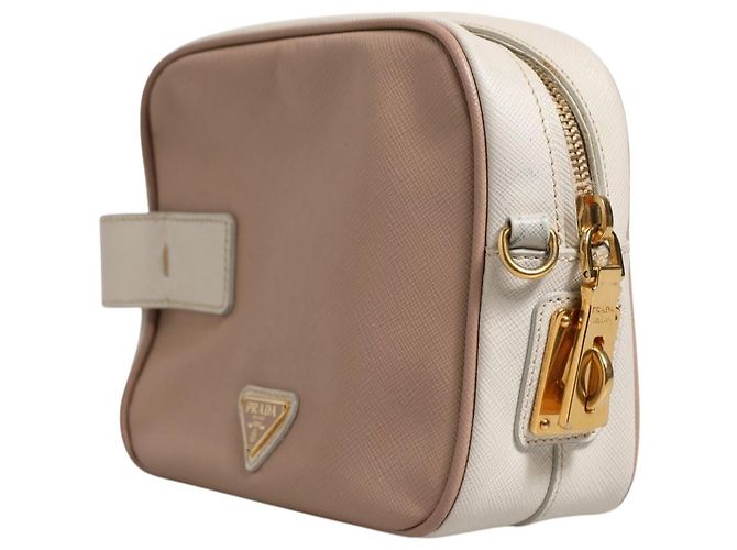 Prada Picca borsa a tracolla in pelle Clay Gray - vista 2