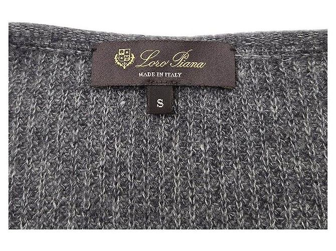 Loro Piana Strickpullover aus Kaschmir und Seide Grau - Ansicht 4