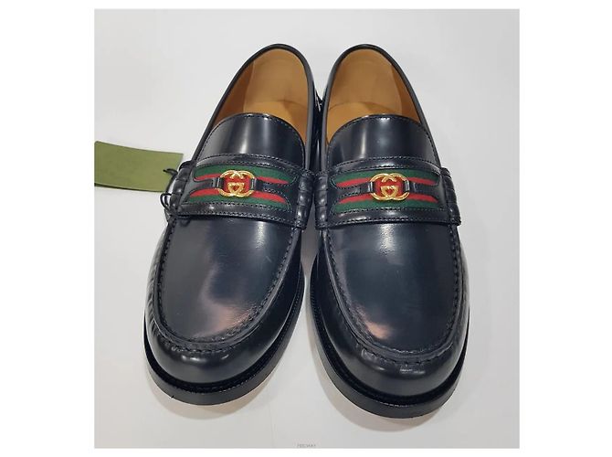 Gucci Mocassini Interlocking Web Stripe - vista 2