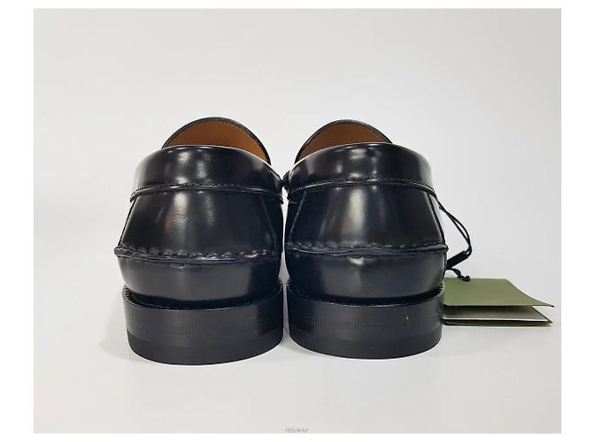 Gucci Mocassini Interlocking Web Stripe - vista 4