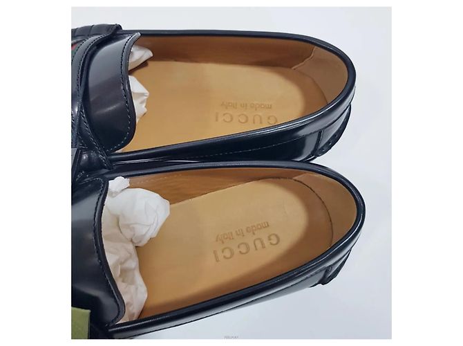 Gucci Mocassini Interlocking Web Stripe - vista 6