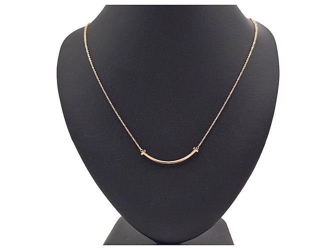 Collana Tiffany & Co T Smile Small Oro Rosa - vista 2