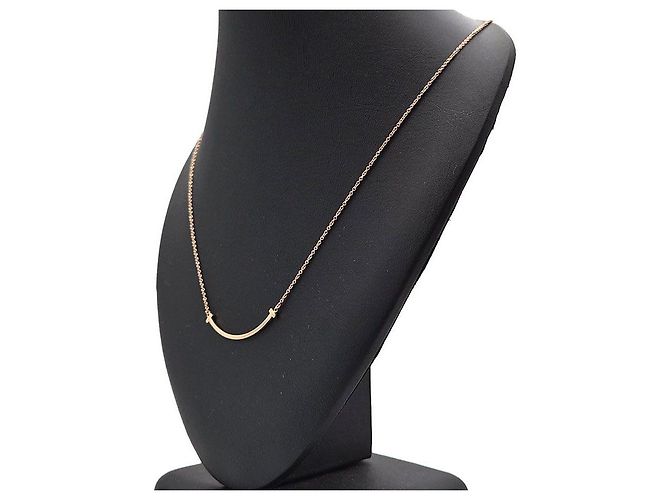 Collana Tiffany & Co T Smile Small Oro Rosa - vista 3