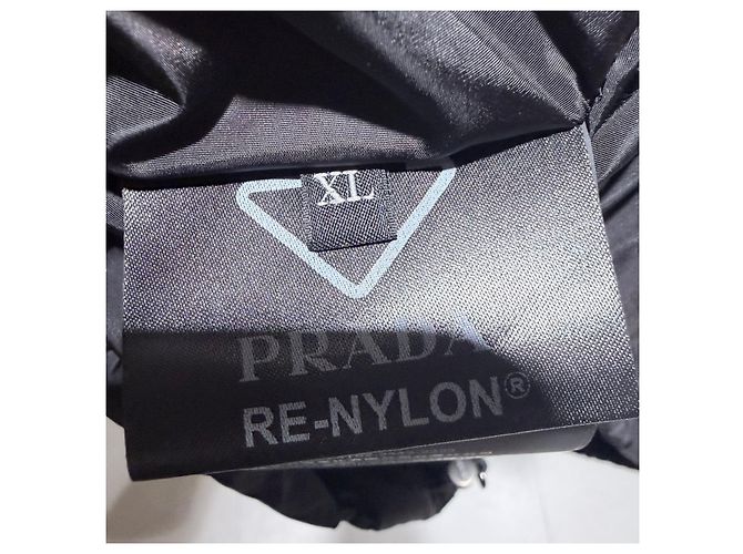 Prada Triangle Logo Nylon Bomber Jacket Black - view 6