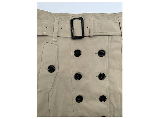 Gonna a trapezio vintage Burberry foderata Nova Check c. 2000s Beige S - vista 11