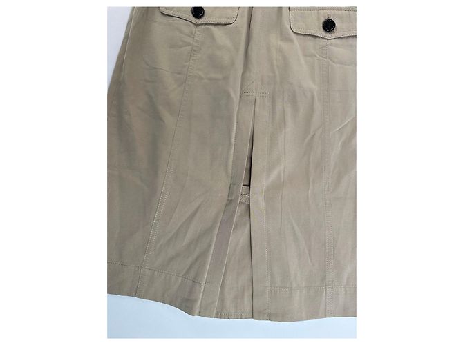 Gonna a trapezio vintage Burberry foderata Nova Check c. 2000s Beige S - vista 14