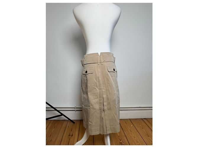 Gonna a trapezio vintage Burberry foderata Nova Check c. 2000s Beige S - vista 3