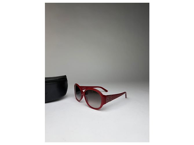 Occhiali da Sole Geometrici Givenchy 4G Vintage Fine anni '90 Rosso - vista 3