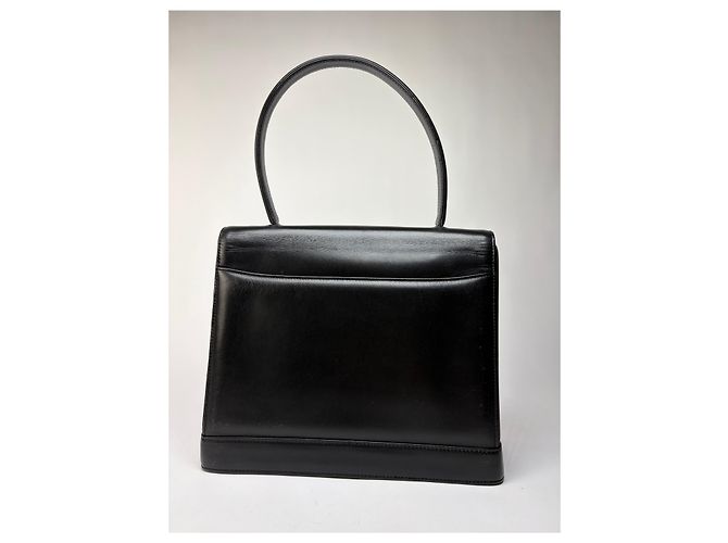 Borsa strutturata Vintage Givenchy 4G con manico, fine anni '70, Black - vista 2